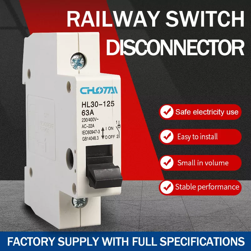 Bộ ngắt kết nối công tắc đường ray DIN 1P cực