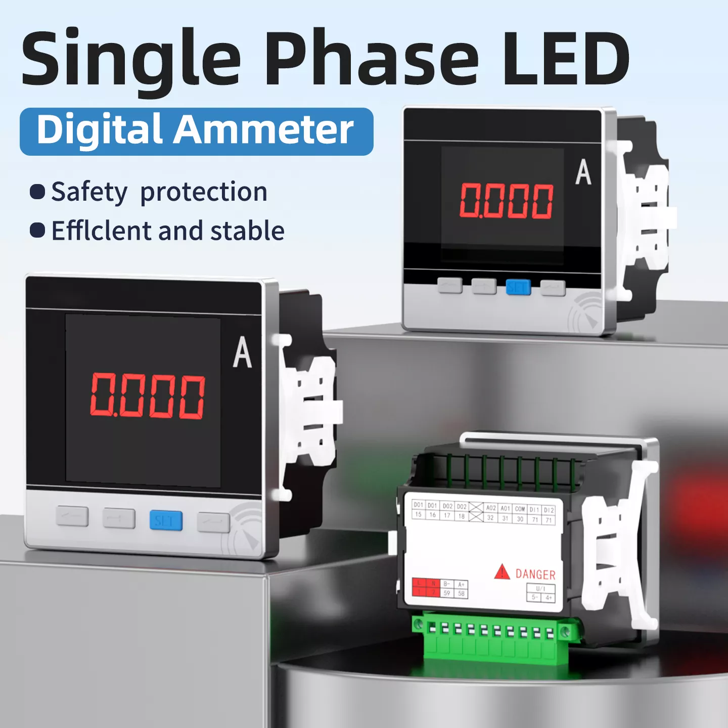 Ampe kế kỹ thuật số LED một pha