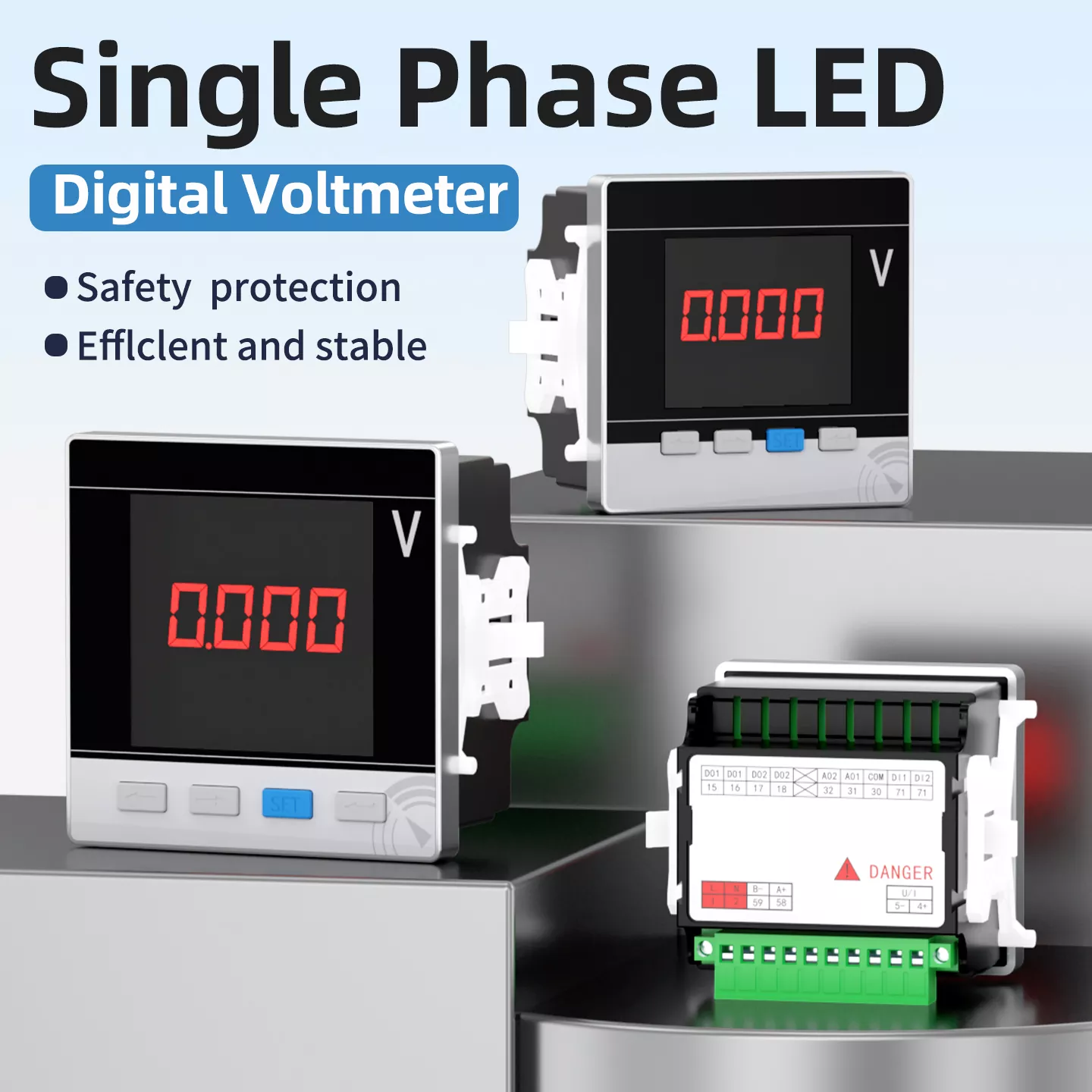 Vôn kế kỹ thuật số LED một pha