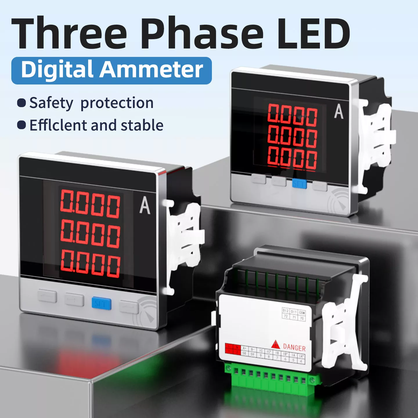 Ampe kế kỹ thuật số LED ba pha