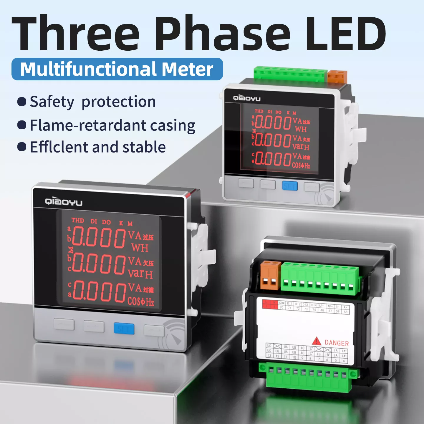 Đồng hồ đo đa chức năng LED ba pha
